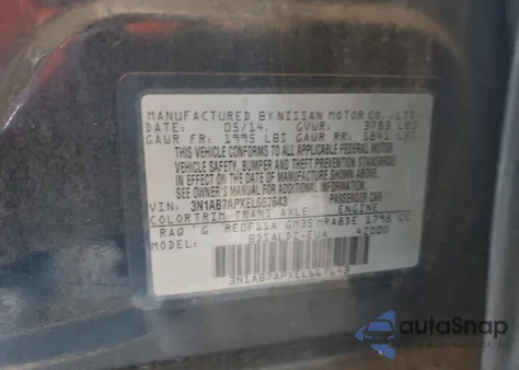 2014 Nissan Sentra S from USA, damaged, VIN 3N1AB7APXEL667643